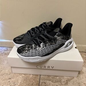 Under Armour Curry 11 FD Black White Basketball Shoes 3027503 001 Mens 10/10.5